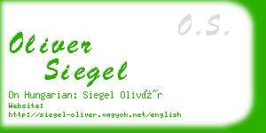 oliver siegel business card